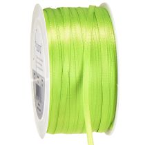 Itens Fita de presente de fita de cetim verde claro cetim duplo 3mm 50m