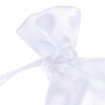 Saco de cetim branco 6,5 × 10 cm 10 unidades