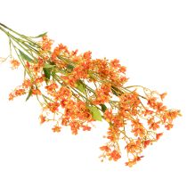 Itens Conjunto de 3 peças com galhos de orquídeas artificiais laranja em filigrana, 110 cm de diâmetro.