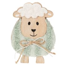 Itens Ovelhas decorativas de madeira, figuras fofas para decoração de primavera e Páscoa, enfeite de mesa, 11 cm, 6 peças
