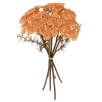 Itens Flores artificiais de mil-folhas Achillea laranja artificial 30cm 6 peças