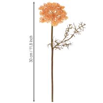 Itens Flores artificiais de mil-folhas Achillea laranja artificial 30cm 6 peças