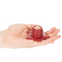 Itens Castiçal em formato de estrela para velas finas, Advento e Natal, 8 cm, 2 peças