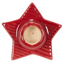 Itens Castiçal em formato de estrela para velas finas, Advento e Natal, 8 cm, 2 peças