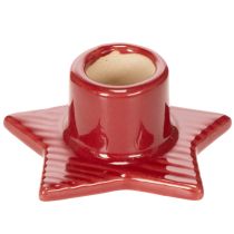 Itens Castiçal em formato de estrela para velas finas, Advento e Natal, 8 cm, 2 peças