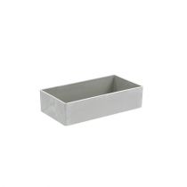 Tigela quadrada cinza 20cm x 10,5cm H5cm, 1 peça