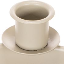 Itens Castiçal com 4 suportes, coroa do Advento moderna, bege, 15 cm