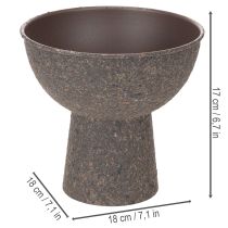 Itens Vaso redondo para plantas com base, 18 cm