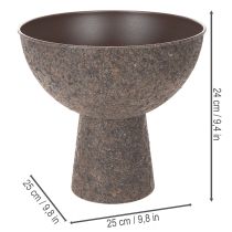 Itens Vaso redondo com suporte, modelo moderno, 25 cm
