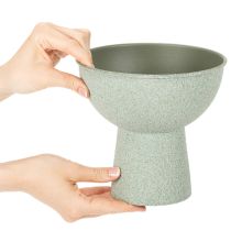 Itens Vaso redondo moderno com base alta, 18 cm