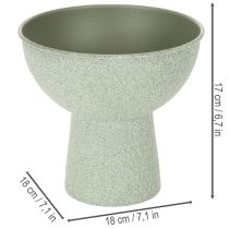 Itens Vaso redondo moderno com base alta, 18 cm