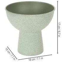 Itens Vaso redondo moderno com base alta, 18 cm