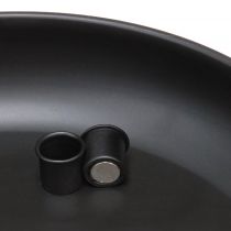 Itens Tigela com castiçal magnético preto Ø33cm Alt.7,5cm