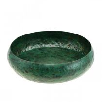 Tigela decorativa verde antiga Tigela decorativa metal Ø25.5cm H6cm