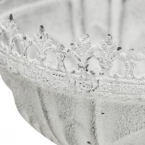 Taça para copo Taça decorativa de metal branco antigo look Ø15,5cm