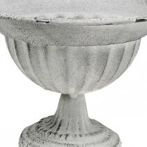 Taça taça decoração branca taça de metal Ø16cm H11.5cm