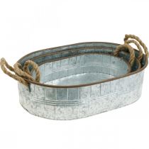 Itens Vaso para plantas com asas, tigela de ervas, base de arranjo prateada, castanho L39/35,5/32 cm A10/8,5/7 cm conjunto de 3