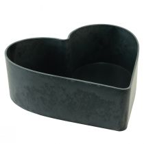 Itens Tigela coração tigela decorativa de plástico antracite 24/21cm conjunto de 2