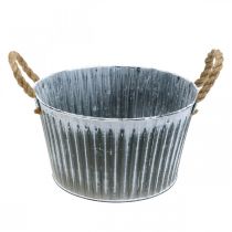 Itens Tigela de metal, vaso de flores, vaso de plantas com alças Ø28cm