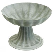 Taça decorativa com pé em metal vintage A12cm Ø17cm