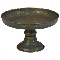 Tigela com pé tigela decorativa tigela de metal ouro Ø29cm Alt.17,5cm