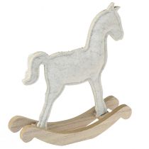 Itens Decoração de cavalo de balanço creme de Natal 20x4,5x22cm 2 unidades
