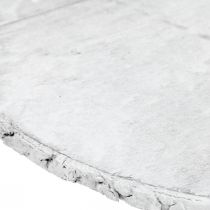 Itens Disco decorativo de madeira com base em contraplacado branco casca Ø20cm