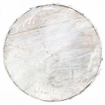 Itens Disco decorativo de madeira com base em contraplacado branco casca Ø20cm