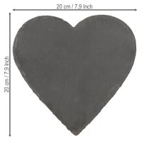 Itens Prato decorativo de ardósia coração de ardósia 20cm 1 peça