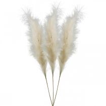 Grama de penas creme de junco chinês grama seca artificial 100 cm 3 peças