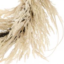 Grinalda decorativa de pampas grama e junco creme artificial 70cm