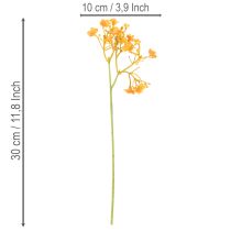 Itens Ramo artificial de gypsophila laranja para arranjos florais, 30 cm, 10 unidades.