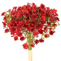 Itens Buquê de flores artificiais de gypsophila vermelha, 30 cm, 10 peças, para decoração.