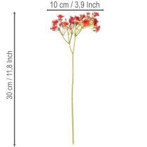 Itens Buquê de flores artificiais de gypsophila vermelha, 30 cm, 10 peças, para decoração.