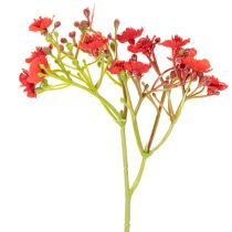Itens Buquê de flores artificiais de gypsophila vermelha, 30 cm, 10 peças, para decoração.
