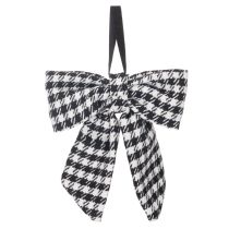 Itens Laço de tecido com broche e gancho, xadrez, 24 cm, 2 peças