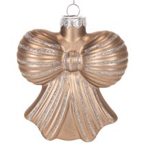 Itens Enfeites de Natal de vidro, laço para pendurar, 10 cm, 2 peças
