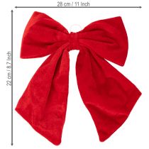 Itens Laço decorativo vermelho para decoração de Natal, 28 cm, 3 peças