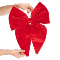 Itens Laço decorativo vermelho, laço grande de veludo para janela ou porta, 50 cm