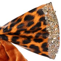 Itens Laço decorativo com estampa animal de leopardo, 20 cm, conjunto com 3 peças.