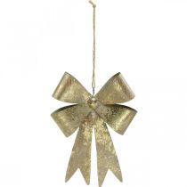 Itens Arco para pendurar, decorações para árvores de Natal, decoração de metal dourado, aparência antiga Alt.23cm L16cm