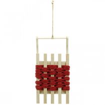 Itens Trenó decorativo de madeira de Natal L30×L14,5×H9,5cm