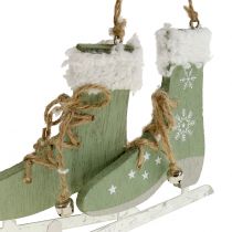 Itens Par de patins no gelo Menta 13x11,5cm 2 unidades