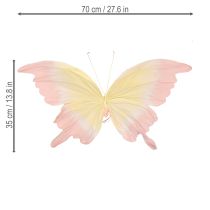 Itens Borboleta Flutuante - Estatueta de Borboleta Leve para Pendurar em Ambientes, 70cm, 1 Peça