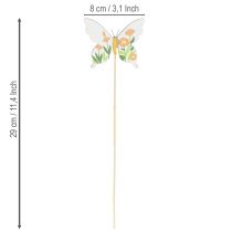 Itens Estacas em formato de borboleta, ideais para decorar o jardim ou vasos de flores, 29 cm, 12 unidades.