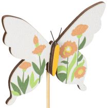Itens Estacas em formato de borboleta, ideais para decorar o jardim ou vasos de flores, 29 cm, 12 unidades.