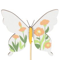 Itens Estacas em formato de borboleta, ideais para decorar o jardim ou vasos de flores, 29 cm, 12 unidades.