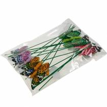Itens Borboleta decorativa em palito flor plug decoração de primavera 16 peças