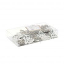 Itens Borboleta de madeira branca/natural 3cm - 4,5cm 48 un