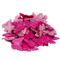 Itens Elementos decorativos em forma de borboleta para arranjos de mesa e vasos com tema de primavera, 4 cm, 72 peças